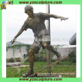 life size man sliding plate bronze statue for sale